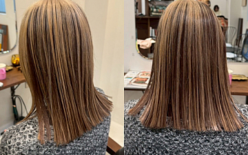 アンブレラカラーで叶える、さりげない白髪ぼかし