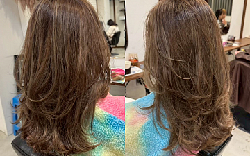 大人レイヤーで動きのある柔らかヘアに*