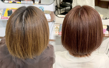 初めての白髪ぼかしにも◎ブラウン×ハイライト